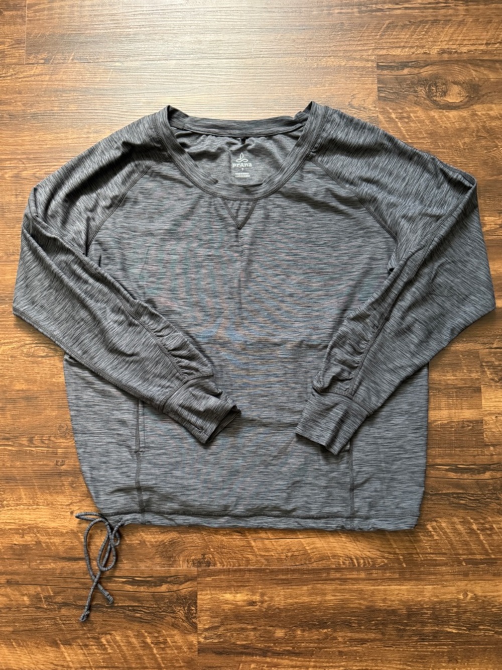 prAna Phillipa Charcoal Grey Women’s Athletic Long Sleeve Shirt